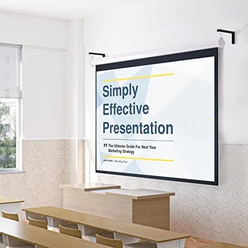 WALI Universal Projector Screen Mount L-Brackets 12 inch Adjustable Extension with Hook Kit, Black | Holds up to 36kg (80 lbs) thumbnail 8