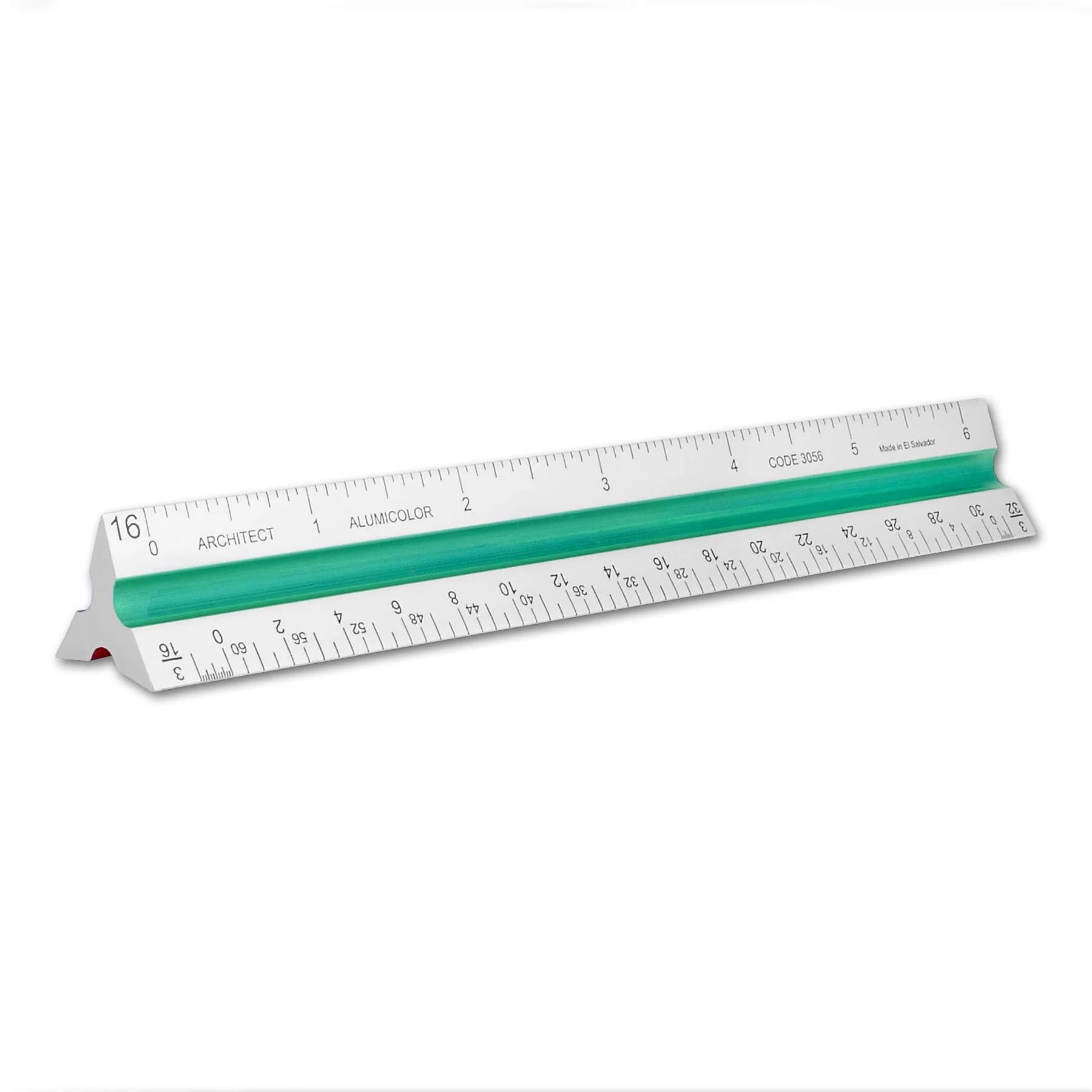 Alumicolor Aluminum Architect Drafting Scale 30cm (12IN) | Color-Coded Calibrations — 6IN / Architect