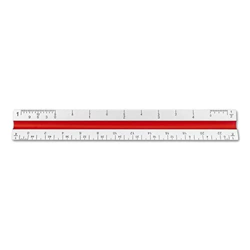 Alumicolor Aluminum Architect Color-Coded Drafting Scale, 6IN, Silver | Precise, Durable, for Architects & Students thumbnail 3