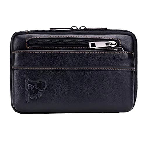 Hebetag Genuine Leather Phone Belt Holster Waist Case Bag 19cm (7.48") | Horizontal & Vertical Carry thumbnail 4