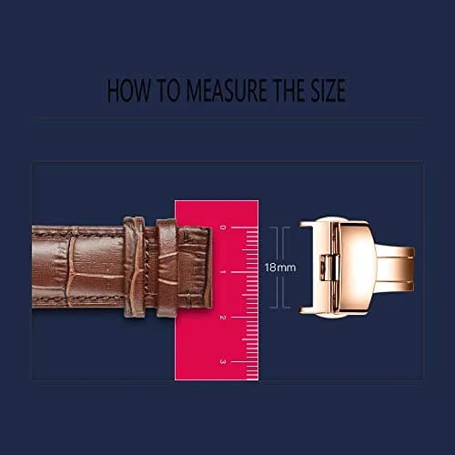 TEXNEWS Stainless Steel Deployment Clasp Watch Band Buckle 14mm-22mm | Silver/Gold/Black/Rose Gold thumbnail 7