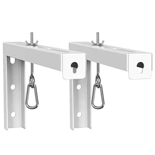 WALI Universal Projector Screen Ceiling Mount, Wall Hanging Mount L-Brackets, 12 inch Adjustable Extension with Hook Kit, 1.16 kg (2.56 lb) | Holds up to 36 kg (80 lbs) thumbnail 1