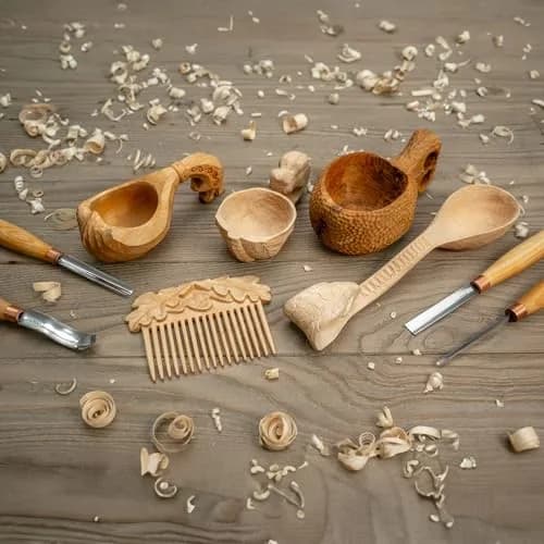 BeaverCraft Wood Carving Gouges Chisels Kit SC01 - Wood Spoon & Whittling Tools | High Carbon Steel, 7.56" thumbnail 8