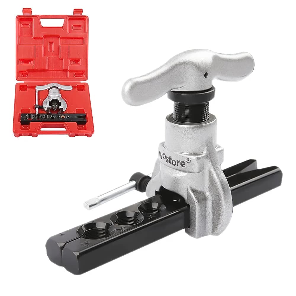 Wostore Eccentric Flaring Kit, 7 Dies 3/16-3/4" | Precise 45° SAE Flares for HVAC & Automotive