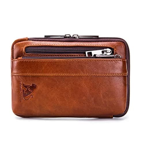 Hebetag Genuine Leather Phone Belt Holster Waist Case Bag 19cm (7.48") | Horizontal & Vertical Carry thumbnail 5
