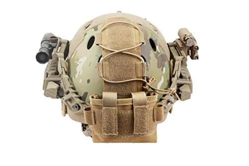 WOLF SLAVES Helmet Battery Pouch MK2 - Counterweight 600D Nylon Helmet Bag for Shooting, Cycling, Hiking, Camping - Coyote Brown thumbnail 3