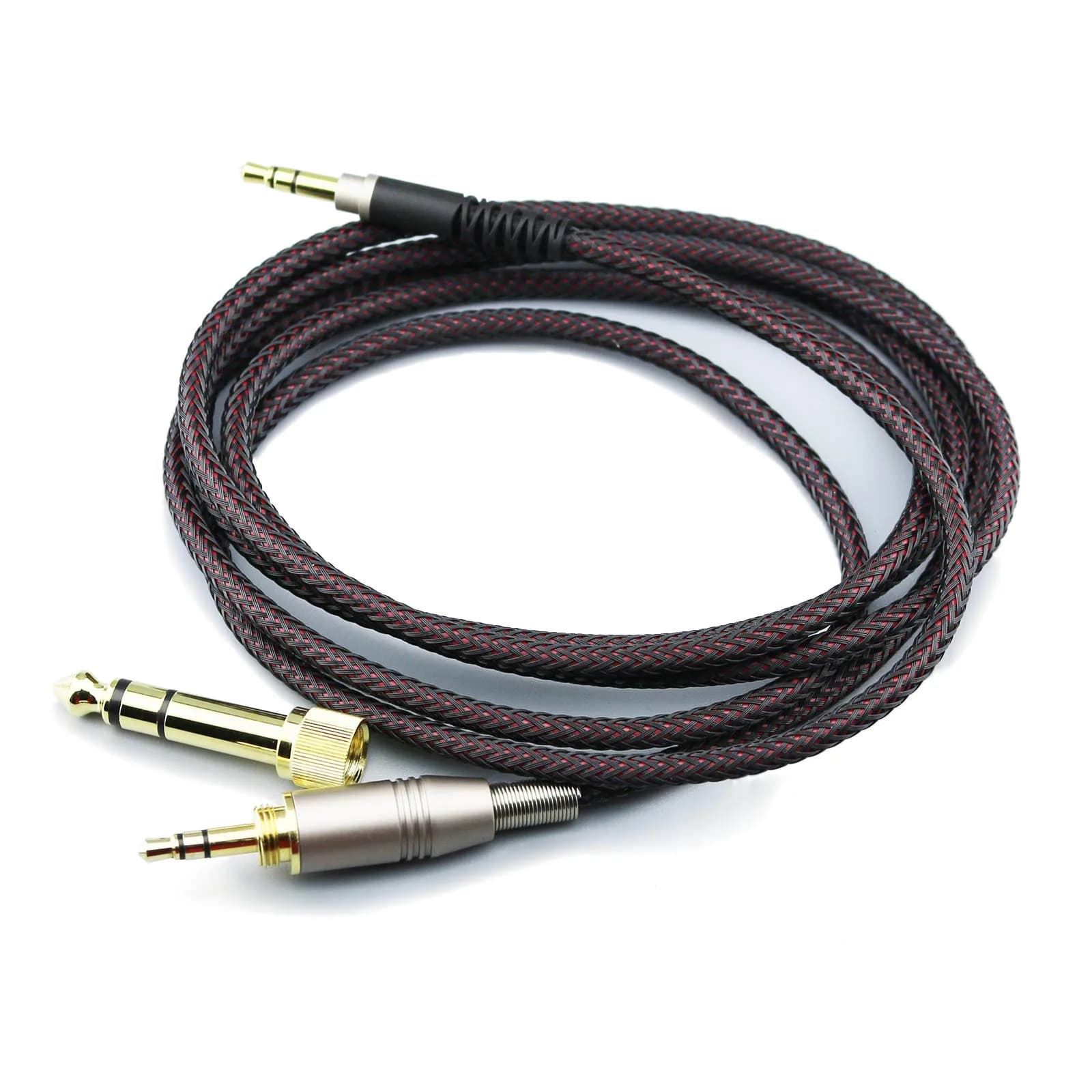 NewFantasia Replacement Audio Upgrade Cable for Audio-Technica ATH-M50xBT Headphones | 1.2m (4ft) Braided Tangle-Free — the same as the picture show