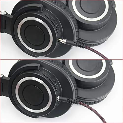 NewFantasia Replacement Audio Upgrade Cable for Audio-Technica ATH-M50xBT Headphones | 1.2m (4ft) Braided Tangle-Free thumbnail 5
