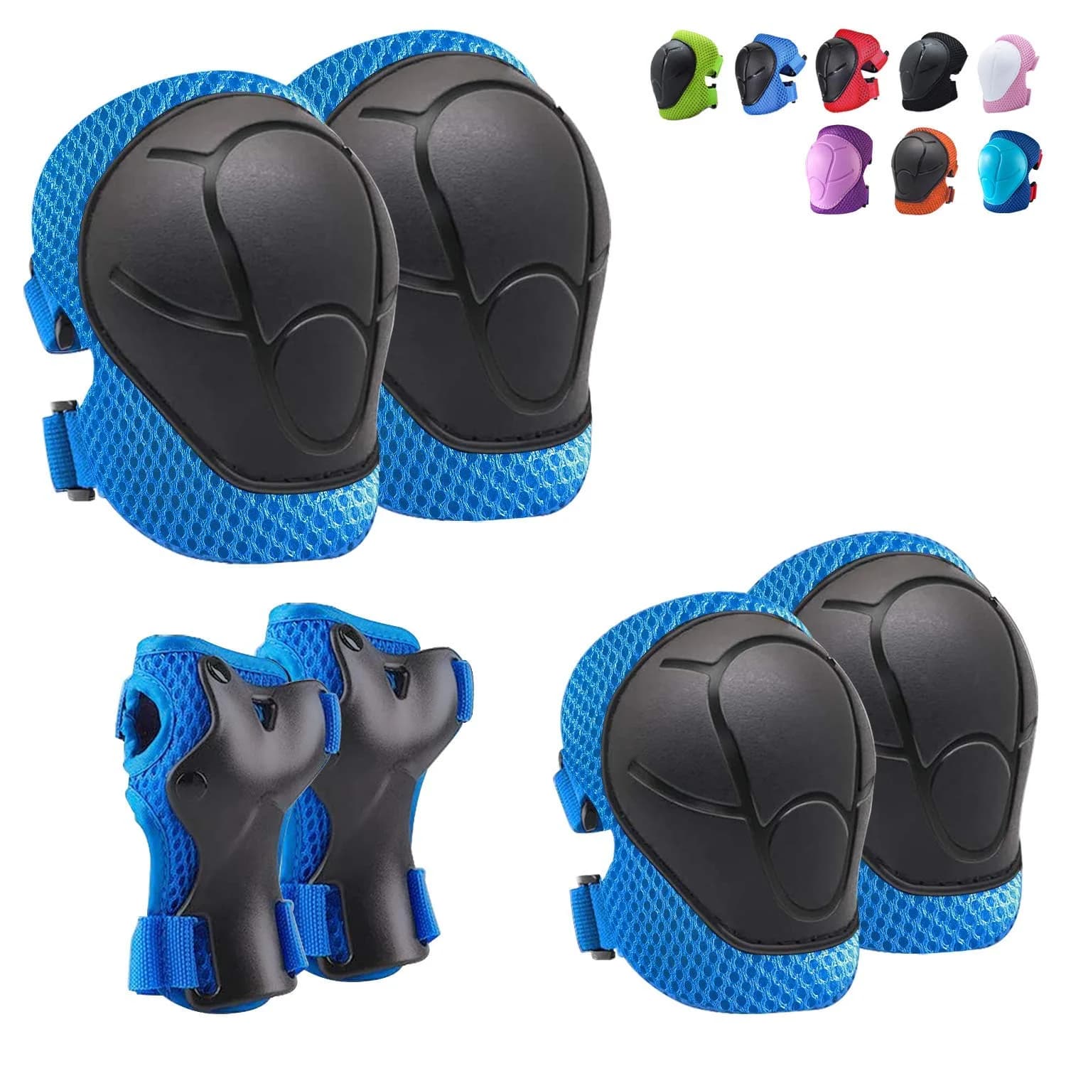 CKE Toddler Knee Pads and Elbow Pads with Wrist Guards for Kids,Blue S | Impact Protection Gear for Kids 3-8 - main product image