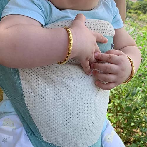 Ethlyn 18K Gold Plated Star Bangle Set for Kids | 2 Bangles, Adjustable Fit (4.5-5.5cm Inner Diameter) thumbnail 3