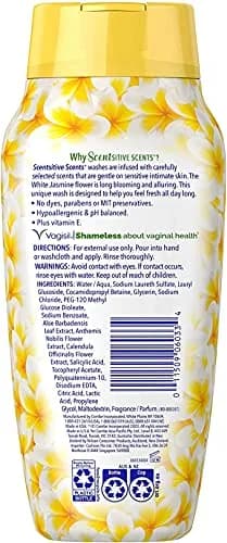 Vagisil Scentsitive Scents Feminine Wash, White Jasmine, 12 Fl Oz (3 Pack) | Gentle, Moisturizing & Hypoallergenic thumbnail 5