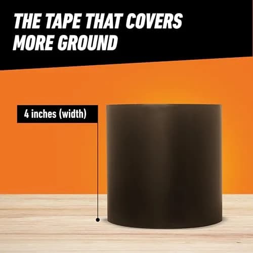 GORILLA Waterproof Patch & Seal Tape Black 4" x 10' (12.1 cm x 30.48 m) 2-Pack | Permanent Waterproof Seal for Leaks & Repairs thumbnail 6