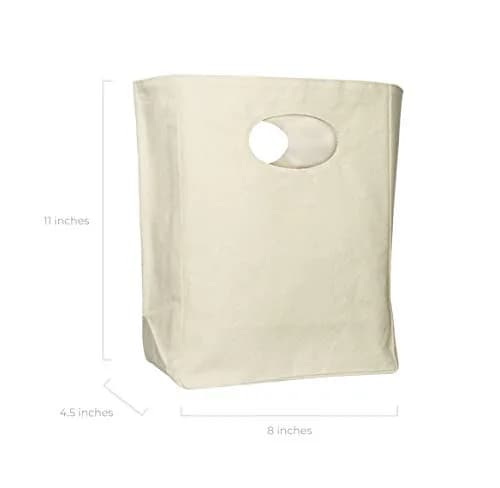 Organic Cotton Mart Organic Canvas Lunch Bag | Reusable & Machine Washable Tote | 27.9 cm (11 in) x 20.3 cm (8 in) x 10.2 cm (4 in) thumbnail 2