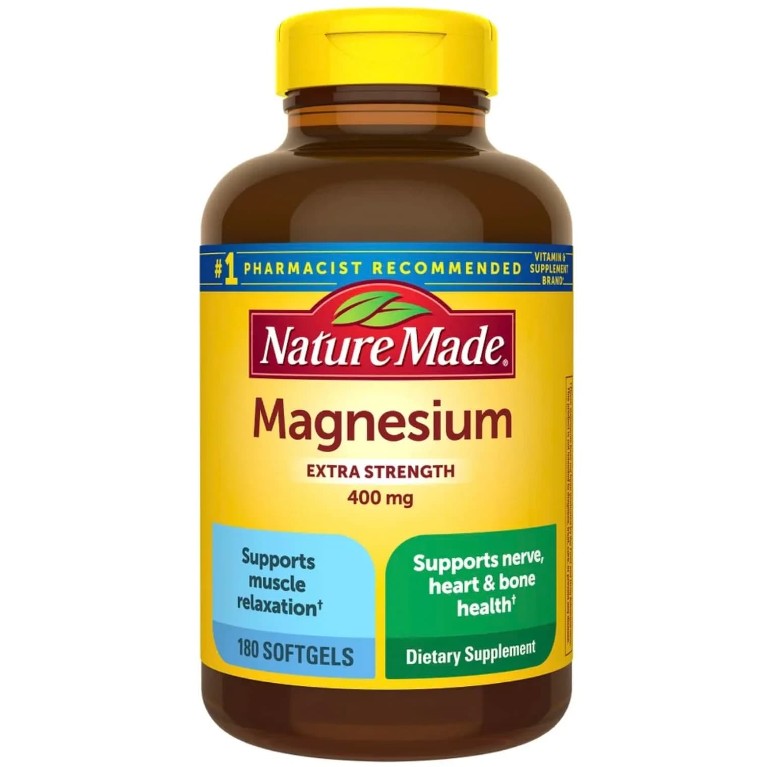 Nature Made Extra Strength Magnesium 400 mg 180 Count (Pack of 1)