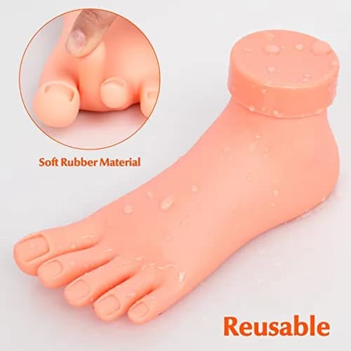 Krofaue Flexible Soft Silicone Fake Foot Model for Nail Practice | 1 Pair (280g) thumbnail 5