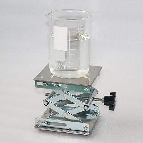SUCOHANS 4" x 4" Stainless Steel Lab Jack Lift Stand Table Scissor Stand Platform 10cm (4") | Precision Height Adjustment for Labs thumbnail 5