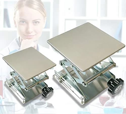 SUCOHANS 4" x 4" Stainless Steel Lab Jack Lift Stand Table Scissor Stand Platform 10cm (4") | Precision Height Adjustment for Labs thumbnail 6