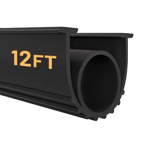 DGSL Garage Door Bottom Seal 12 FT | Heavy Duty Rubber Weatherproofing for Airtight & Watertight Seal thumbnail 1