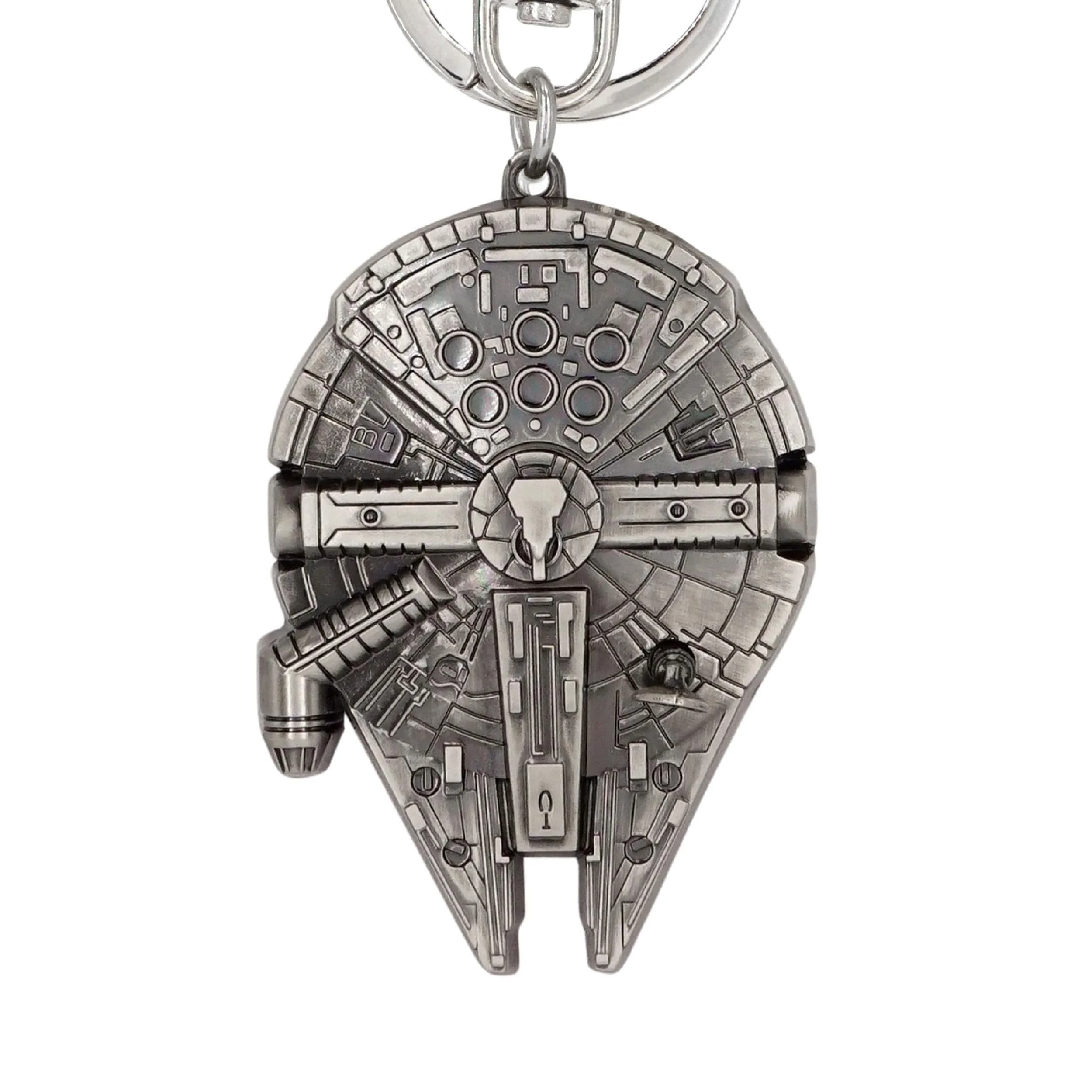 Disney Star Wars Millennium Falcon Pewter Key Ring | Silver Pewter Keychain for Fans - main product image