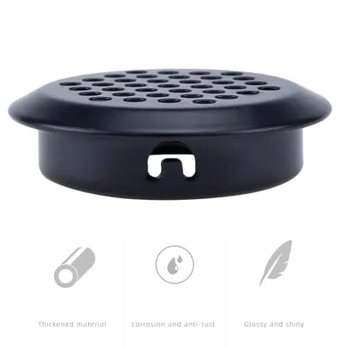 MY MIRONEY 10PCS Black Circular Soffit Air Vents, 1.4" Mounting Diameter | Durable Stainless Steel Vent for Cabinets & Offices thumbnail 3