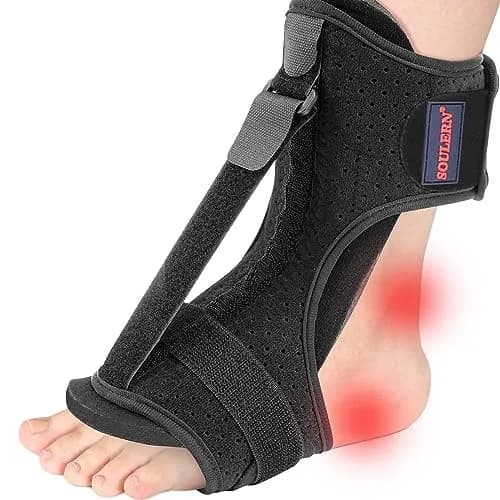 soulern Plantar Fasciitis Night Splint Drop Foot Orthotic Brace | Adjustable Dorsal Support for Heel & Ankle Pain Relief thumbnail 1