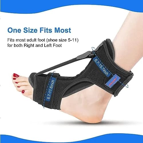 soulern Plantar Fasciitis Night Splint Drop Foot Orthotic Brace | Adjustable Dorsal Support for Heel & Ankle Pain Relief thumbnail 2
