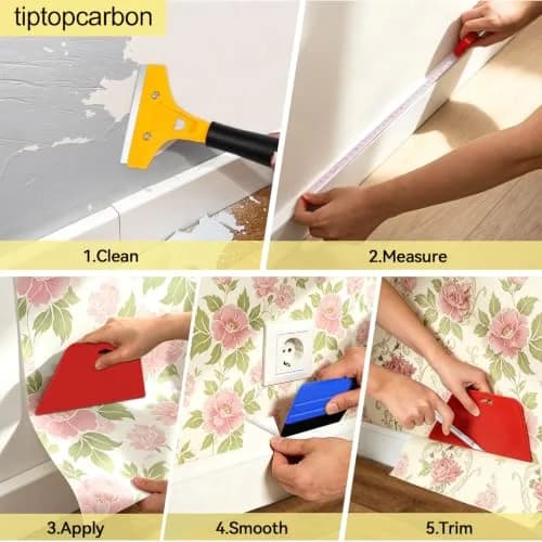 tiptopcarbon Wallpaper Smoothing Tool Kit with 8 Inch Scraper & Craft Knife | 10-Piece Set thumbnail 8