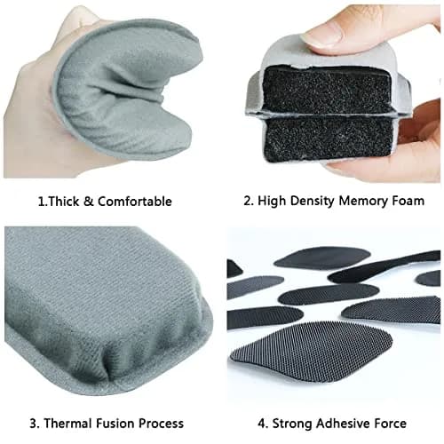 AOUTACC Universal Airsoft Helmet Pads, Replacement Foam Padding Kits Set Accessories Mats for Fast-Style/MICH/ACH/PASGT Helmets (Memory Foam, Light Gray) thumbnail 3