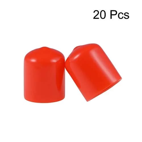 uxcell Red Vinyl Rubber End Caps 19mm ID (0.75 inch) | Protects Floors, Threads, and Furniture Legs thumbnail 2