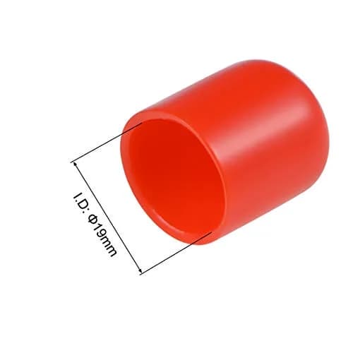 uxcell Red Vinyl Rubber End Caps 19mm ID (0.75 inch) | Protects Floors, Threads, and Furniture Legs thumbnail 3