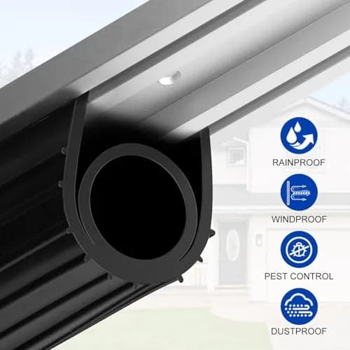 DGSL Garage Door Bottom Seal, 20 FT | Rubber Weather Stripping for Airtight & Watertight Fit thumbnail 5
