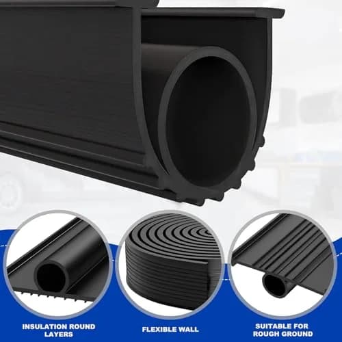 DGSL Garage Door Bottom Seal, 20 FT | Rubber Weather Stripping for Airtight & Watertight Fit thumbnail 2