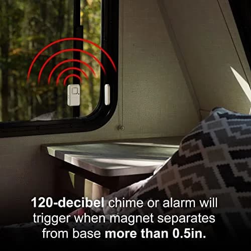 UltraPro Personal Security Window and Door Alarm, 12 Pack, Wireless Chime | 120DB Deterrent with Easy Setup thumbnail 4