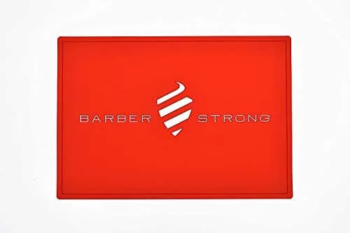 Barber Strong The Barber Mat 19" x 13" Red | Protects Countertops & Tools thumbnail 1