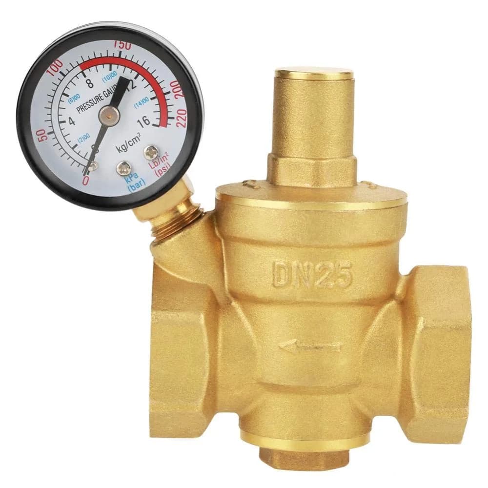 Keenso DN25 Water Pressure Regulator Brass 1.6Mpa | Hydraulic & Solar Energy Use — Brass