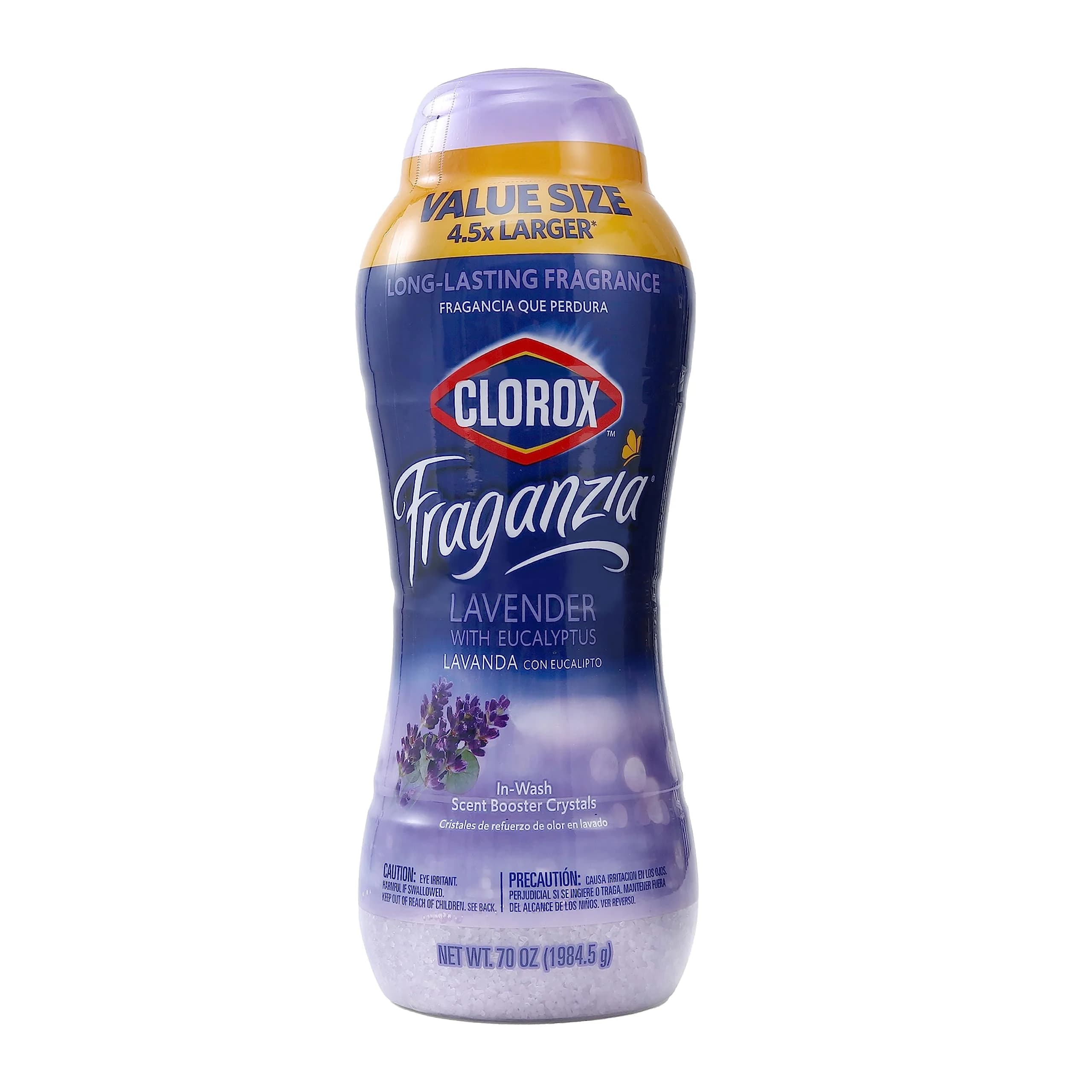 Clorox Fraganzia Scent Booster Crystals Lavender Eucalyptus Twin 36 Oz | Infuses Laundry with Long-Lasting Fragrance — Lavender / 70 Ounce