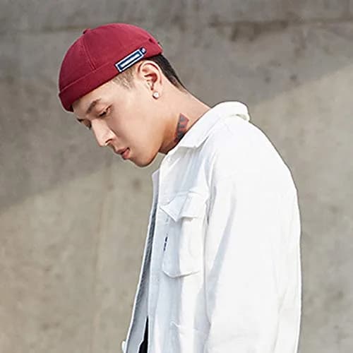 jerague Beanie Hat Adjustable Leather Buckle Vintage Style 21.6-23.6" | Breathable & Foldable thumbnail 4