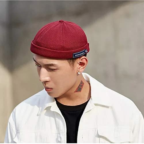 jerague Beanie Hat Adjustable Leather Buckle Vintage Style 21.6-23.6" | Breathable & Foldable thumbnail 5