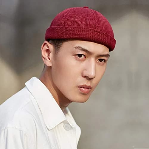 jerague Beanie Hat Adjustable Leather Buckle Vintage Style 21.6-23.6" | Breathable & Foldable thumbnail 3