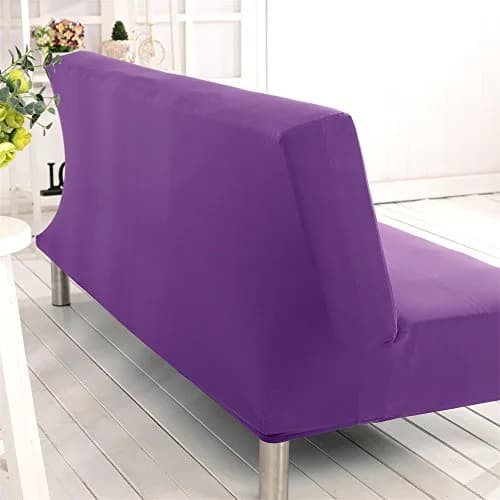 Homonic Purple Sofa Bed Cover 180-210cm | Elastic Non-Armrest Slipcover for 3 Seater thumbnail 4