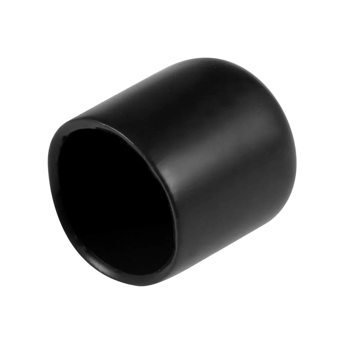 uxcell 20pcs Black Vinyl Round Tube Bolt Cap Cover Thread Protectors 17mm ID | Protects Floors & Threads