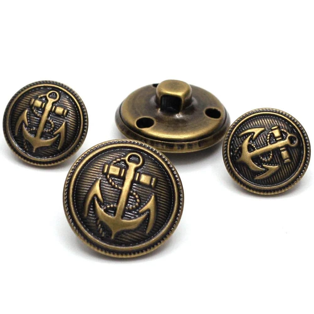 Enosea Gold Metal Blazer & Suit Buttons Set, 11 Pcs (20mm & 15mm) | Premium Sewing Buttons for Coats — Bronze