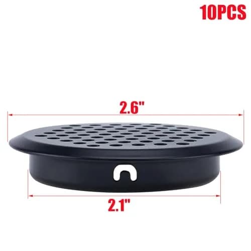 MY MIRONEY Black Stainless Steel Circular Soffit Vents 53mm (2.1") Bottom Diameter | 10-Pack for Ventilation thumbnail 2