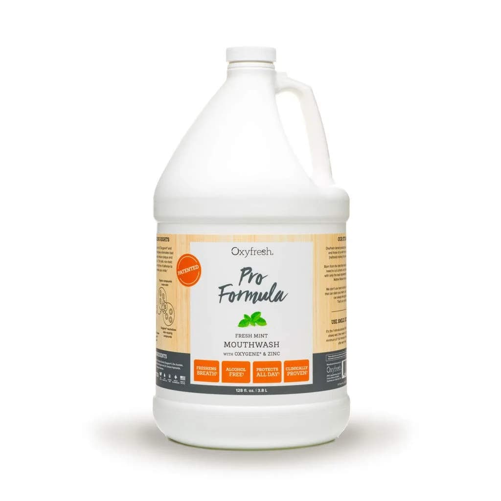 Oxyfresh Pro Formula Fresh Mint Mouthwash 16 Fl Oz | Zinc & Fluoride Free, Alcohol-Free, Gentle for Gums — 128 Fl Oz