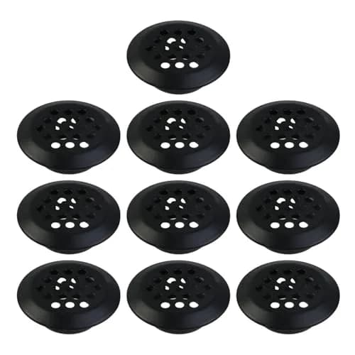 MY MIRONEY 10PCS Black Circular Soffit Vent, 0.8" | Stainless Steel Vent for Cabinets & Office Use thumbnail 1