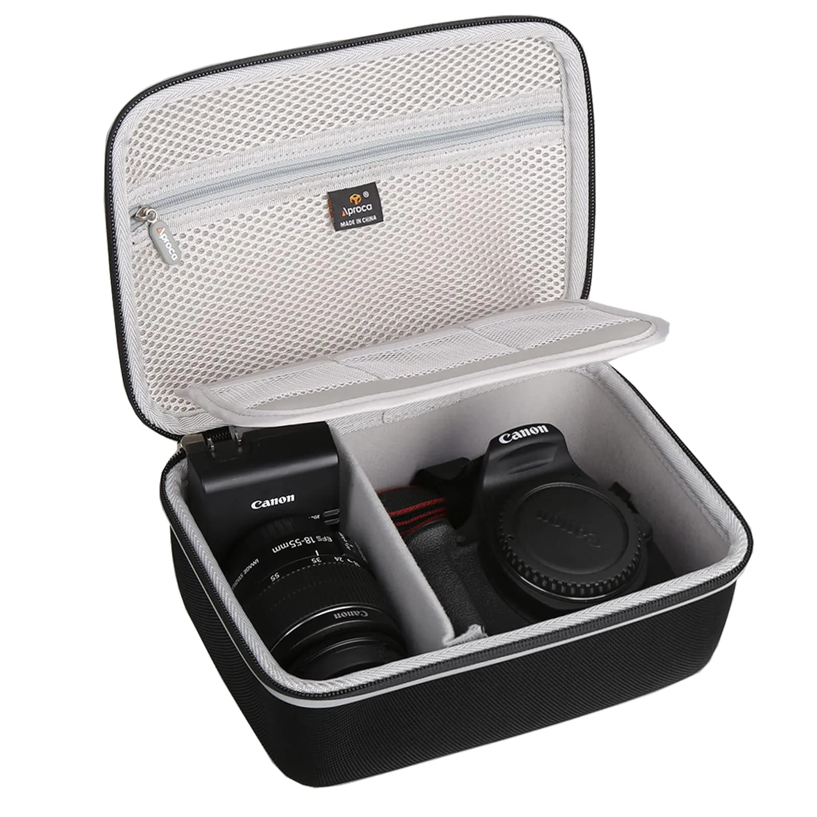 Aproca Black Camera Case for Canon EOS Rebel T7 DSLR | 18.1cm x 12.7cm x 23.7cm (7.1in x 5in x 9.3in) - main product image