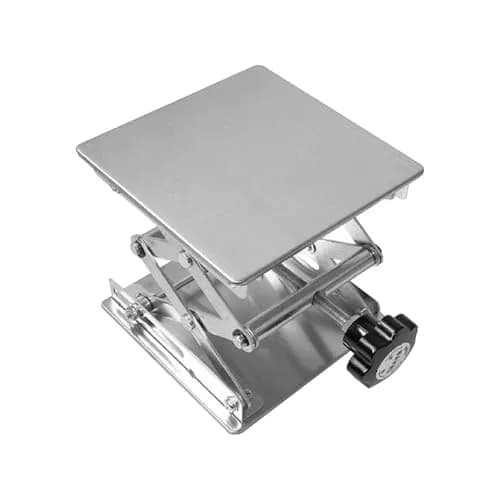 SUCOHANS 6" x 6" Stainless Steel Lab Jack Lift Stand Platform | 25kg (55lb) Capacity, 7.5cm-26cm Height Adjustment thumbnail 1