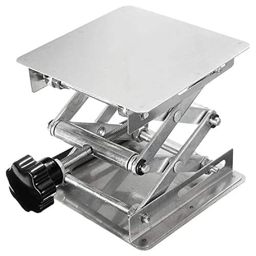 SUCOHANS 6" x 6" Stainless Steel Lab Jack Lift Stand Platform | 25kg (55lb) Capacity, 7.5cm-26cm Height Adjustment thumbnail 3