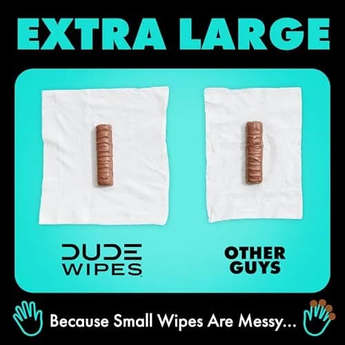 DUDE Wipes Mint Chill Adult Flushable Wet Wipes 144 Count | Refreshing, Plant-Based, Hypoallergenic thumbnail 5