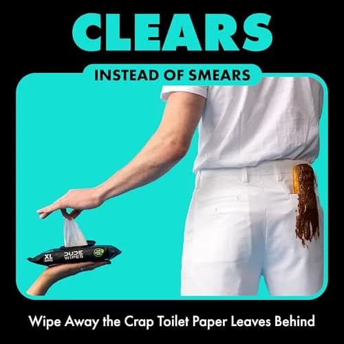 DUDE Wipes Mint Chill Adult Flushable Wet Wipes 144 Count | Refreshing, Plant-Based, Hypoallergenic thumbnail 6